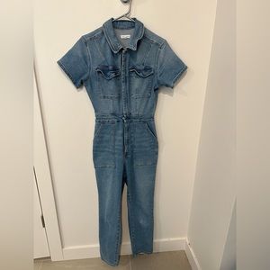 Good American denim jumpsuit
